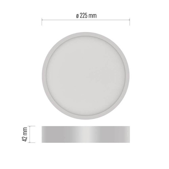 Emos LED Anbauleuchte, Deckenleuchte Nexxo 21W neutralweiss 4000K Weiß Stahl Ø22,5cm ZM5145