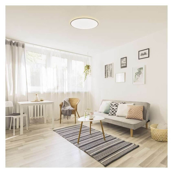 Emos LED Deckenleuchte Alvi 24W CCT warm-/tageslichtweiss 2700K/6500K dimmbar Fernbedienung Weiß Stahl Ø36cm ZM5165