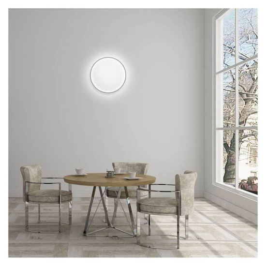 Emos LED Deckenleuchte Alvi 24W CCT warm-/tageslichtweiss 2700K/6500K dimmbar Fernbedienung Weiß Stahl Ø36cm ZM5165