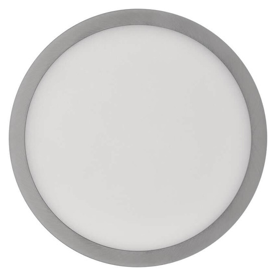 Emos LED Anbauleuchte, Deckenleuchte Nexxo 12,5W CCT warm-/neutralweiss 3000K/3500K/4000K Nickel poliert Stahl Ø17cm ZM5233