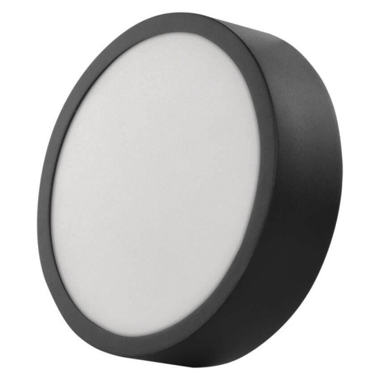 Emos LED Anbauleuchte, Deckenleuchte Nexxo 12,5W CCT warm-/neutralweiss 3000K/3500K/4000K Schwarz Stahl Ø17cm ZM5333