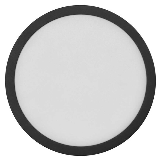 Emos LED Anbauleuchte, Deckenleuchte Nexxo 12,5W CCT warm-/neutralweiss 3000K/3500K/4000K Schwarz Stahl Ø17cm ZM5333