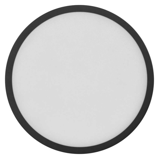Emos LED Anbauleuchte, Deckenleuchte Nexxo 21W CCT warm-/neutralweiss 3000K/3500K/4000K Schwarz Stahl Ø22,5cm ZM5343