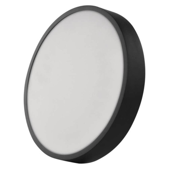 Emos LED Anbauleuchte, Deckenleuchte Nexxo 28,5W CCT warm-/neutralweiss 3000K/3500K/4000K Schwarz Stahl Ø30cm ZM5353