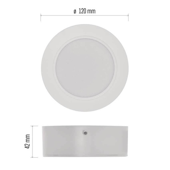Emos LED Panel Rubic 9W neutralweiss 4000K Weiß Ø12cm ZM5432