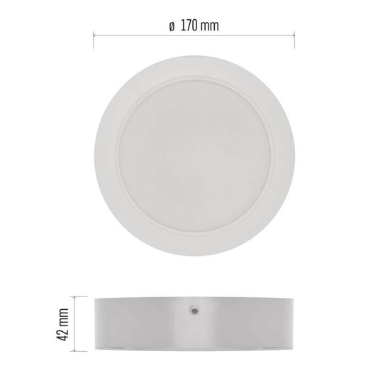 Emos LED Panel Rubic 18W neutralweiss 4000K Weiß Ø17cm ZM5442