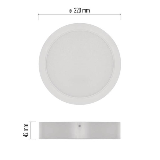 Emos LED Panel Rubic 24W neutralweiss 4000K Weiß Ø22cm ZM5452