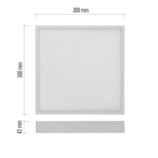 Emos LED Anbauleuchte, Deckenleuchte Nexxo 28,5W neutralweiss 4000K Weiß Stahl 30x30cm ZM6155