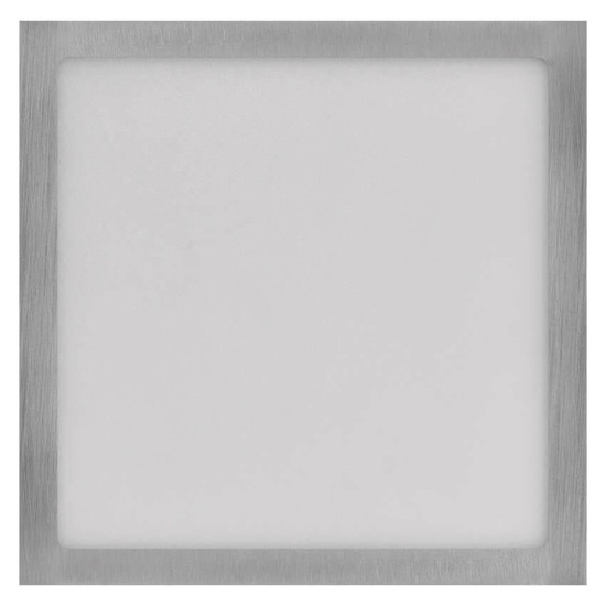 Emos LED Anbauleuchte, Deckenleuchte Nexxo 12,5W CCT warm-/neutralweiss 3000K/3500K/4000K Nickel poliert Stahl 17x17cm ZM6233