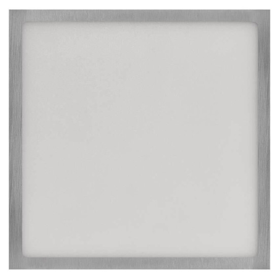 Emos LED Anbauleuchte, Deckenleuchte Nexxo 21W CCT warm-/neutralweiss 3000K/3500K/4000K Nickel poliert Stahl 22,5x22,5cm ZM6243