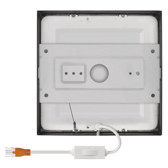Emos LED Anbauleuchte, Deckenleuchte Nexxo 12,5W CCT warm-/neutralweiss 3000K/3500K/4000K Schwarz Stahl 17x17cm ZM6333
