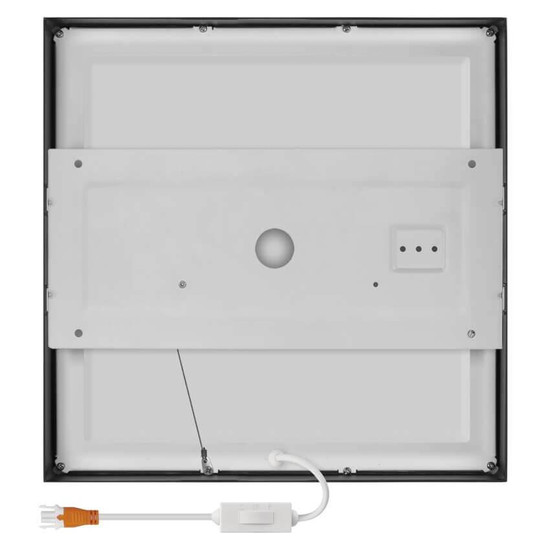 Emos LED Anbauleuchte, Deckenleuchte Nexxo 28,5W CCT warm-/neutralweiss 3000K/3500K/4000K Schwarz Stahl 30x30cm ZM6353