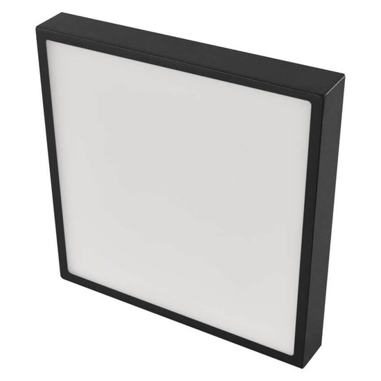 Emos LED Anbauleuchte, Deckenleuchte Nexxo 28,5W CCT warm-/neutralweiss 3000K/3500K/4000K Schwarz Stahl 30x30cm ZM6353