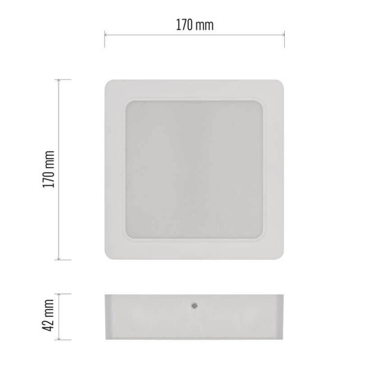 Emos LED Panel Rubic 18W neutralweiss 4000K Weiß 17x17cm ZM6442