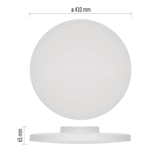 Emos LED Anbauleuchte, Deckenleuchte Dioni 32W CCT warm-/neutral-/tageslichtweiss 3000K/4000K/5700K IP55 Weiß Ø41cm ZM7152