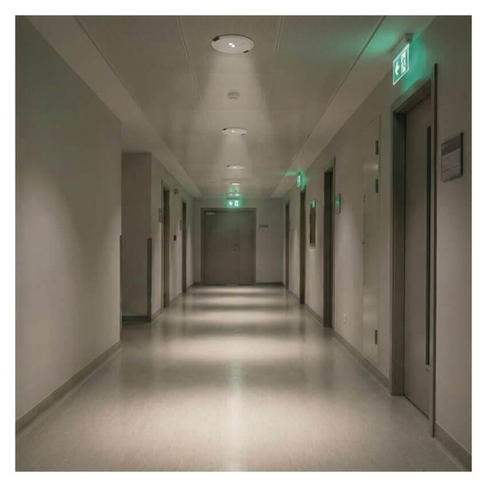 Emos LED Notleuchte Orsu 3W tageslichtweiss 6500K Akku Weiß Ø14cm ZN1310