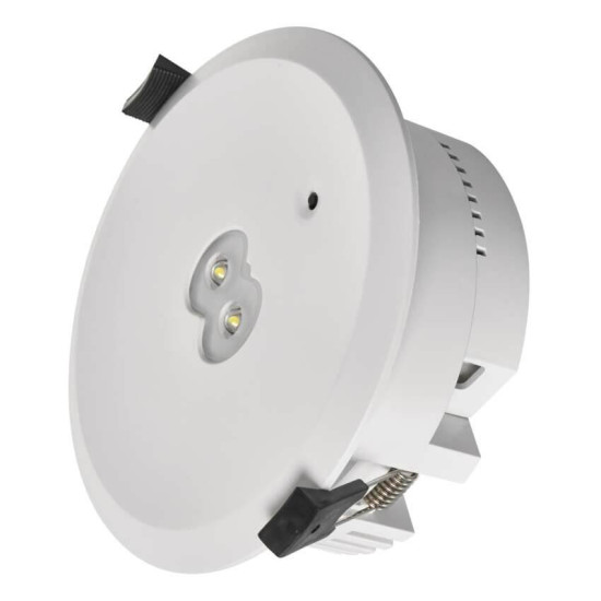 Emos LED Notleuchte Orsu 6W neutralweiss 5000K Akku Weiß Ø14cm ZN1320