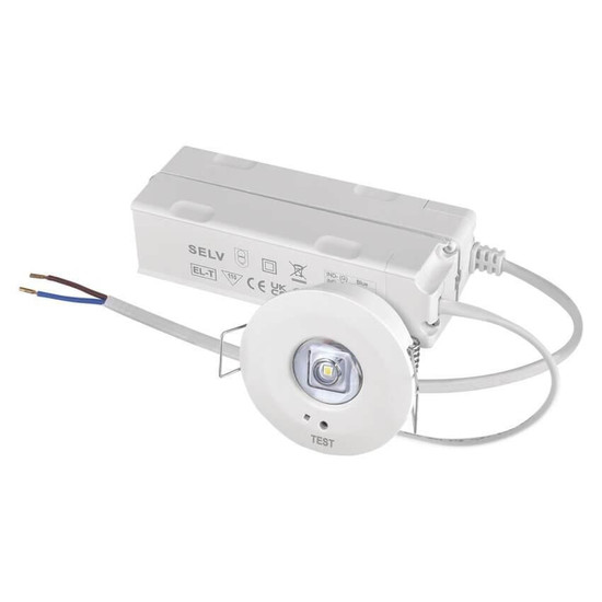 Emos LED Notleuchte Orsu 1W tageslichtweiss 6500K Akku Weiß Ø5cm ZN1330