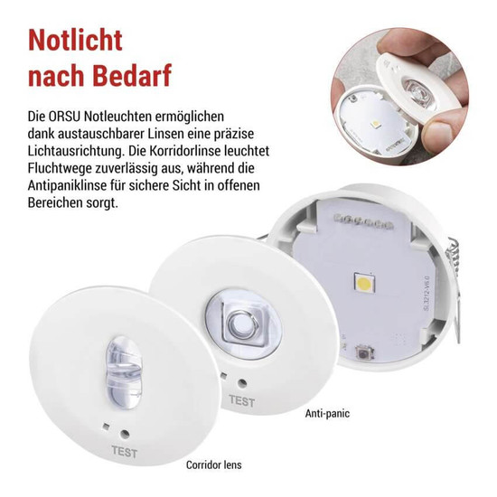 Emos LED Notleuchte Orsu 1W tageslichtweiss 6500K Akku Weiß Ø5cm ZN1330
