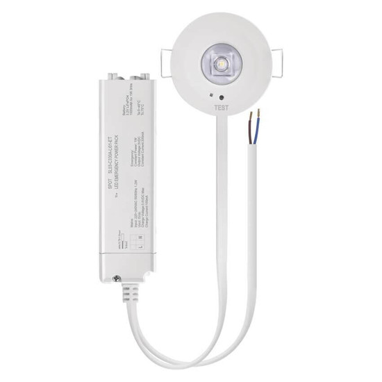 Emos LED Notleuchte Orsu 1W tageslichtweiss 6500K Akku Weiß Ø5cm ZN1330