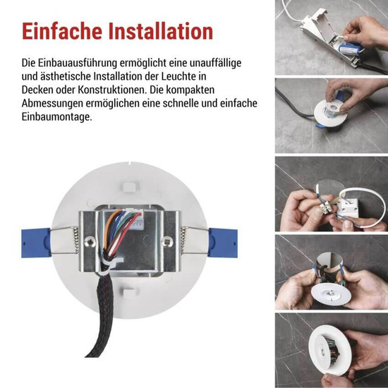 Emos LED Notleuchte Orsu 2W tageslichtweiss 6500K Akku Weiß Ø9,5cm ZN1340