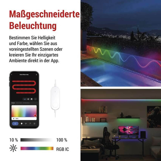 Emos LED Streifen GoSmart RGBIC 33W dimmbar WiFi Weiß 5m ZPW513I
