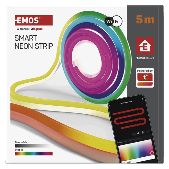 Emos LED Streifen GoSmart RGBIC 33W dimmbar WiFi Weiß 5m ZPW513I