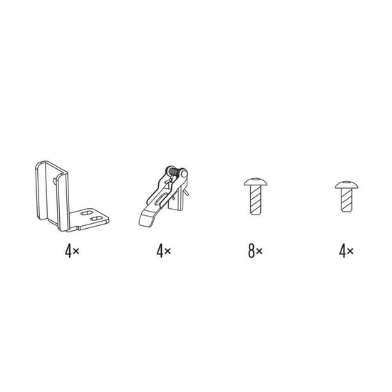 Emos Leuchtenzubehör 4 Springfedern für Panel 60x60cm Metall ZR9001