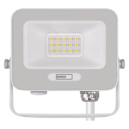 Emos LED Fluter Glaro 10W neutralweiss 4000K IP65 Weiß Aluminium ZS2214W