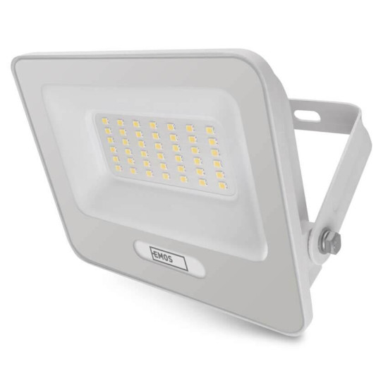 Emos LED Fluter Glaro 30W neutralweiss 4000K IP65 Weiß Aluminium 16x14cm ZS2234W