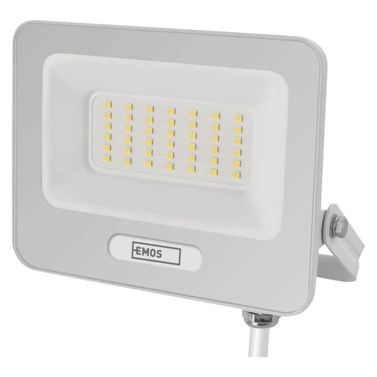 Emos LED Fluter Glaro 30W neutralweiss 4000K IP65 Weiß Aluminium 16x14cm ZS2234W