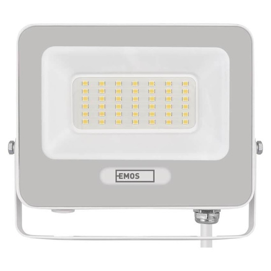 Emos LED Fluter Glaro 30W neutralweiss 4000K IP65 Weiß Aluminium 16x14cm ZS2234W