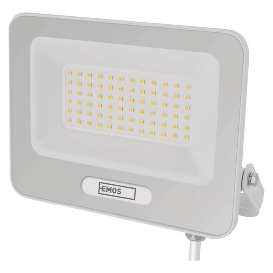 Emos LED Fluter Glaro 50W neutralweiss 4000K IP65 Weiß Aluminium 19x16,5cm ZS2244W