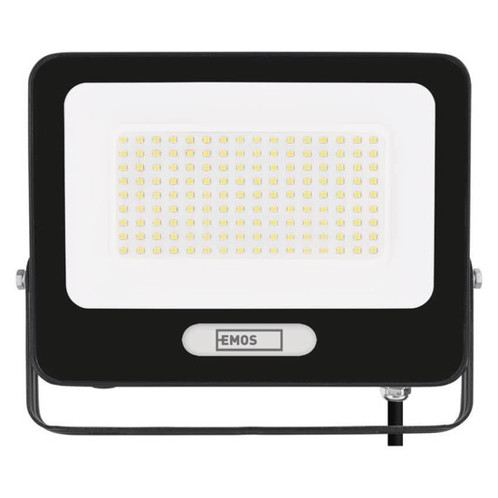 Emos LED Fluter Glaro 100W neutralweiss 4000K IP65 Schwarz Aluminium 24x20cm ZS2254B