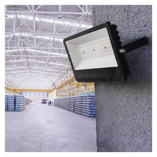 Emos LED Fluter Aveno 48W neutralweiss 4000K IP66 Schwarz Aluminium 25x18cm ZS2433
