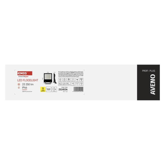 Emos LED Fluter Aveno 150W einstellbar neutralweiss 4000K IP66 Schwarz Aluminium 29x34,5cm ZS2453A