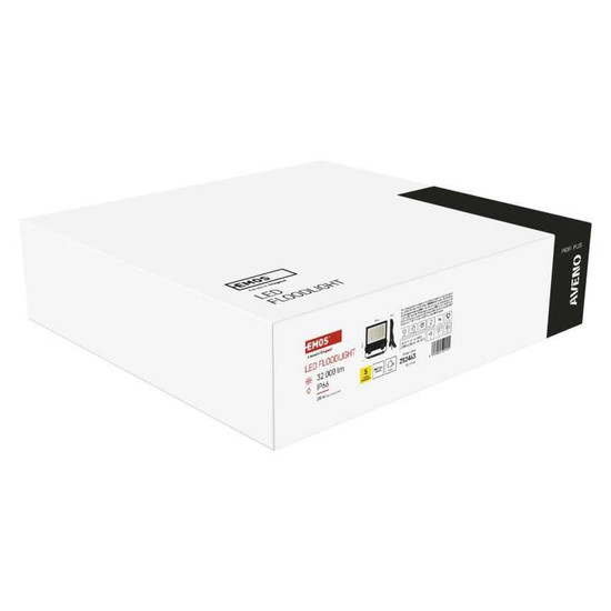 Emos LED Fluter Aveno 200W einstellbar neutralweiss 4000K IP66 Schwarz Aluminium 37x39cm ZS2463