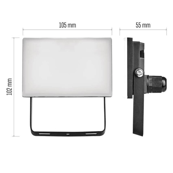 Emos LED Fluter Tambo 10W neutralweiss 4000K IP65 Schwarz Aluminium 10,5x10cm ZS2512