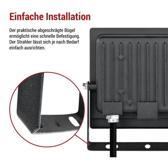 Emos LED Fluter Tambo Evo 30W neutralweiss 4000K IP65 Schwarz Aluminium 15,5x13cm ZS2534