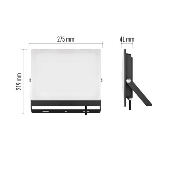 Emos LED Fluter Tambo Evo 100W neutralweiss 4000K IP65 Schwarz Aluminium 27,5x22cm ZS2554