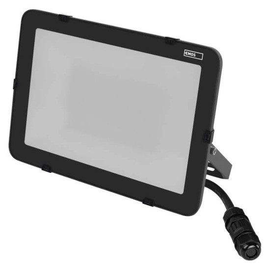 Emos LED Fluter Inovo 100W neutralweiss 4000K IP65 Anthrazit Aluminium 30x22cm ZS2652
