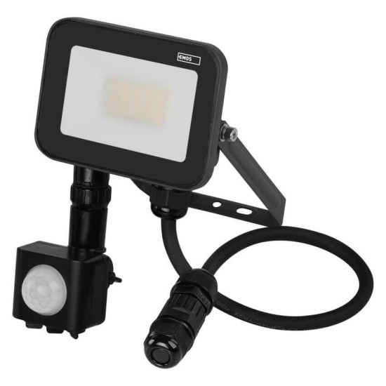 Emos LED Fluter mit Bewegungsmelder Inovo 10W neutralweiss 4000K IP65 Anthrazit Aluminium ZS2712