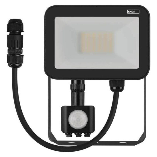 Emos LED Fluter mit Bewegungsmelder Inovo 20W neutralweiss 4000K IP65 Anthrazit Aluminium ZS2722
