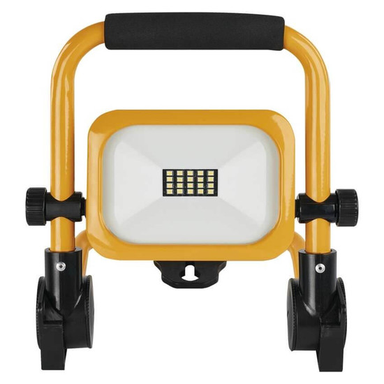 Emos LED Fluter Acco 10W tageslichtweiss 6500K Akku IP54 Gelb Aluminium 21x18cm ZS2812