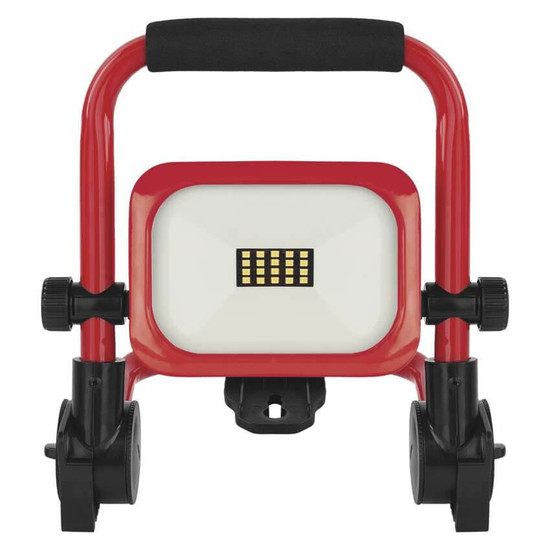 Emos LED Fluter Acco 20W tageslichtweiss 6500K Akku IP54 Rot Schwarz Aluminium 21x18cm ZS2813