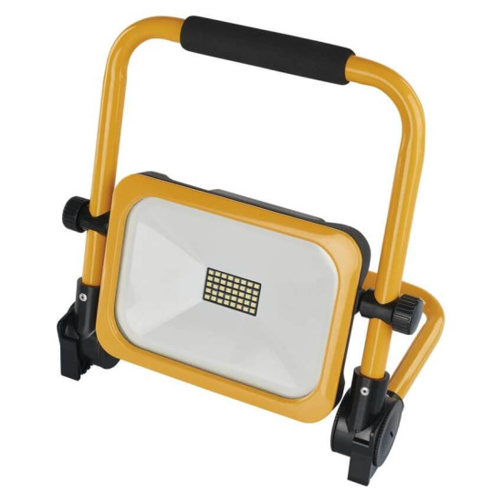 Emos LED Fluter Acco 20W tageslichtweiss 6500K Akku IP54 Gelb Aluminium 27x22cm ZS2822