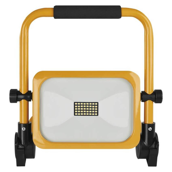 Emos LED Fluter Acco 20W tageslichtweiss 6500K Akku IP54 Gelb Aluminium 27x22cm ZS2822