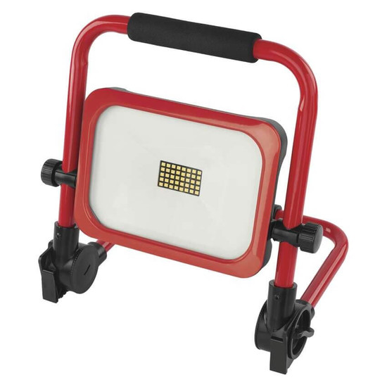 Emos LED Fluter Acco 35W tageslichtweiss 6500K Akku IP54 Rot Schwarz Aluminium 27x22cm ZS2823