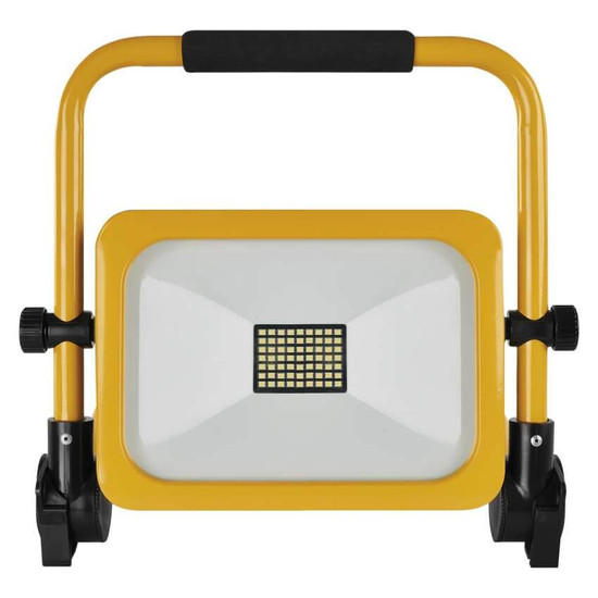 Emos LED Fluter Acco 30W tageslichtweiss 6500K Akku IP54 Gelb Aluminium 29x22cm ZS2832