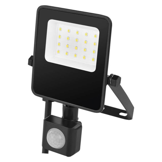 Emos LED Fluter mit Bewegungsmelder Visio 10W neutralweiss 4000K IP54 Schwarz Aluminium 11x18,5cm ZS2913